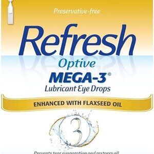 Refresh Optive Mega-3 Lubricant Single-Use Sterile Containers Eye Drops 30 vials